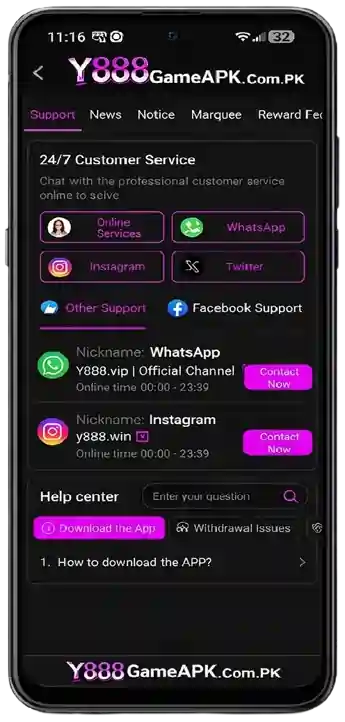 Y888 Game Support